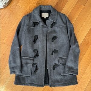 Banana Republic grey wool toggle coat in size XS